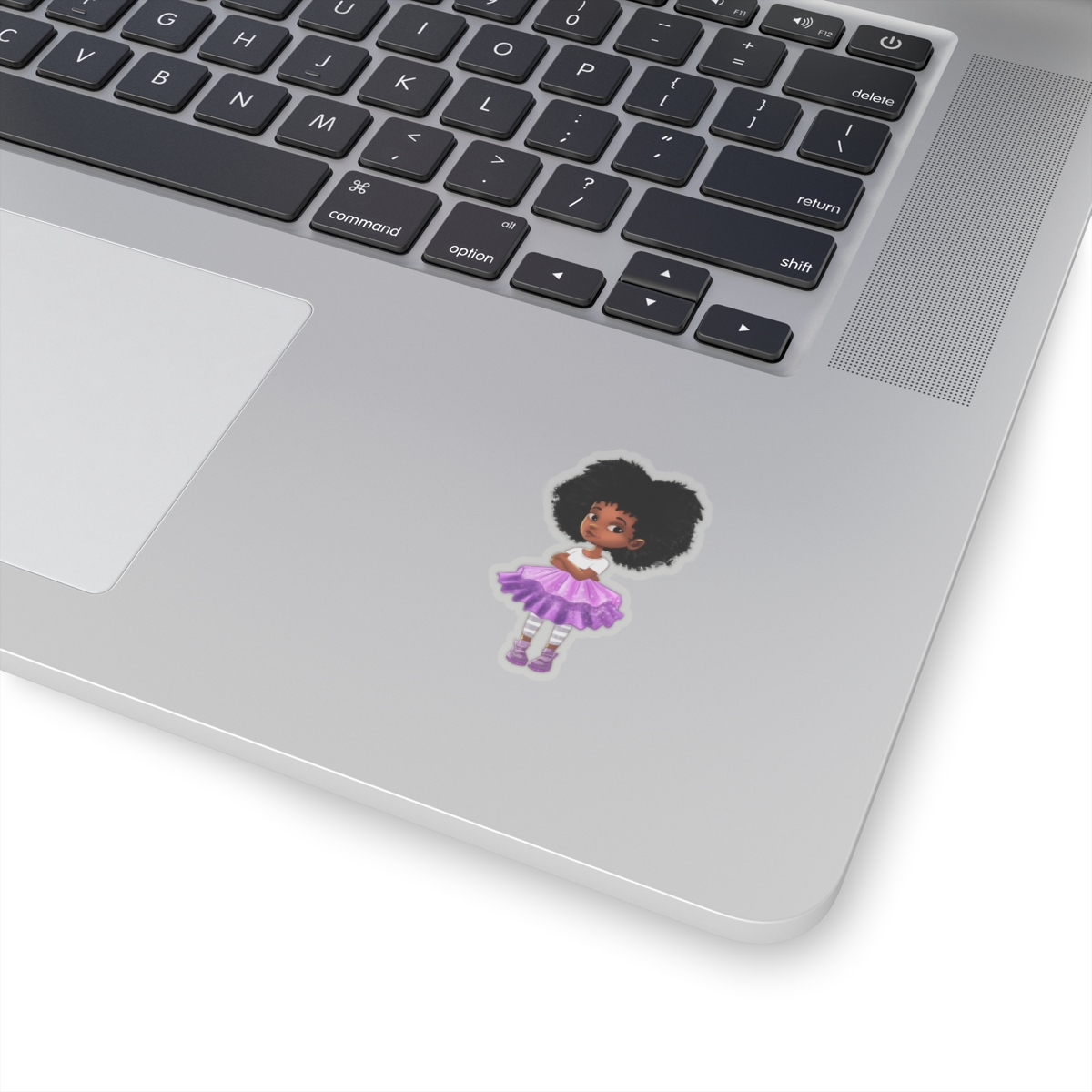Cute African American Girl Kiss-Cut Stickers - Perfect for Laptops, Water Bottles & Journals - Image 2