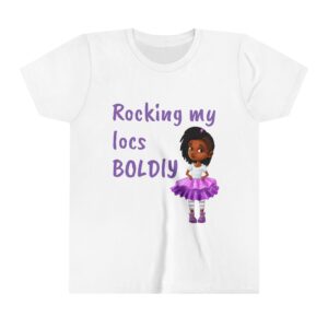 Rocking My Locs Boldly Youth Short Sleeve Tee - Celebration of Natural Hair